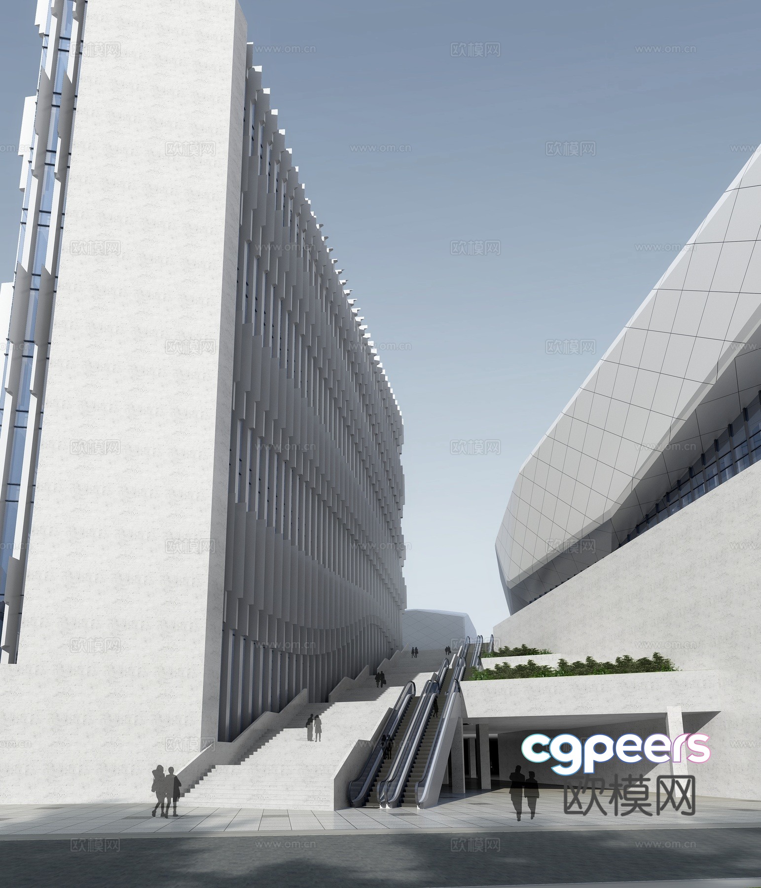3D model of cultural center appearance 3D model of cultural center appearance