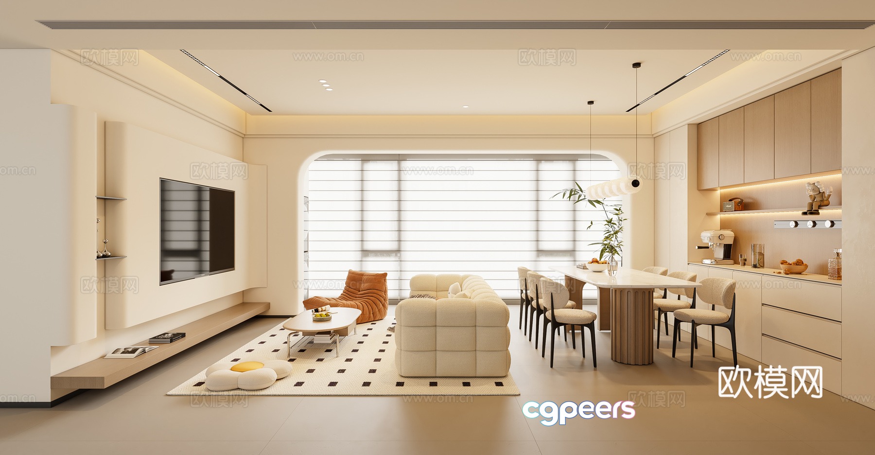 Cream Fengke restaurant 3d model Cream Fengke restaurant 3d model