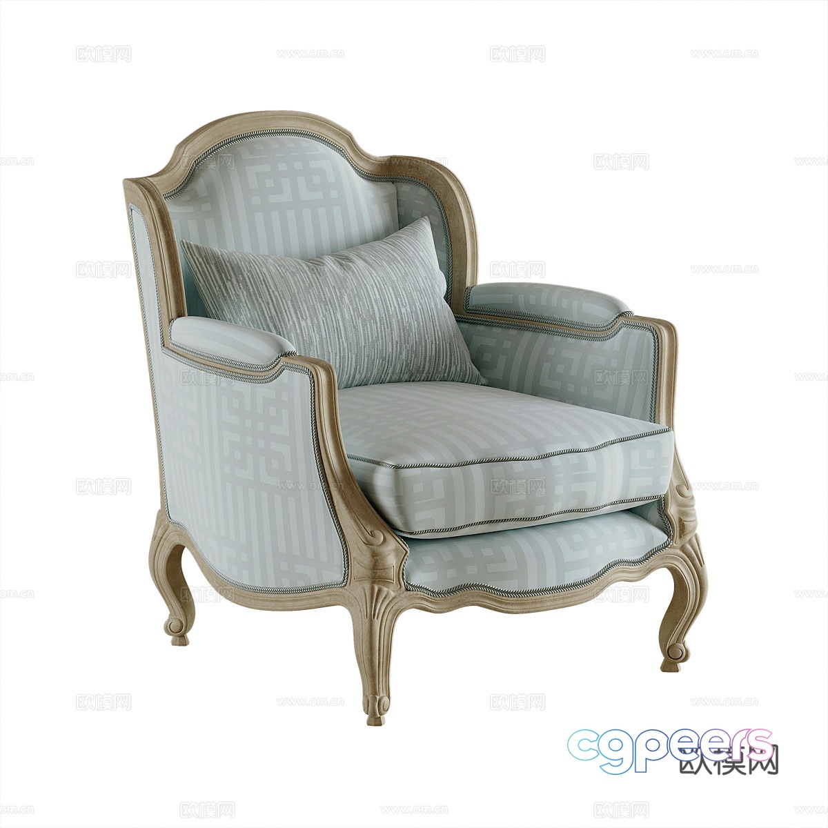 French single sofa 3d model French single sofa 3d model