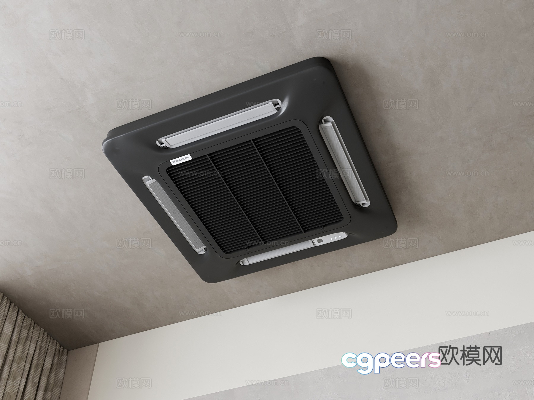 Modern central air conditioner 3d model Modern central air conditioner 3d model