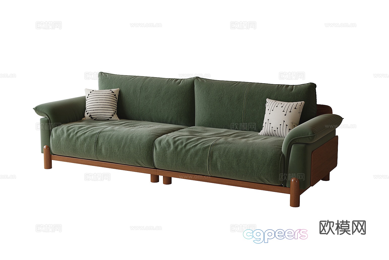 Modern fabric sofa double sofa 3d model Modern fabric sofa double sofa 3d model