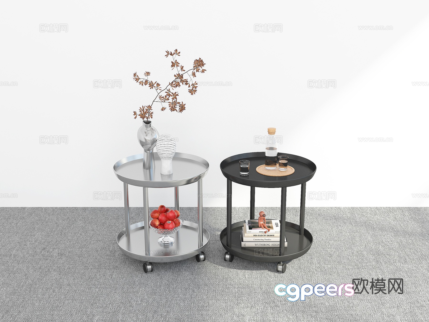 Modern round table side table 3d model Modern round table side table 3d model