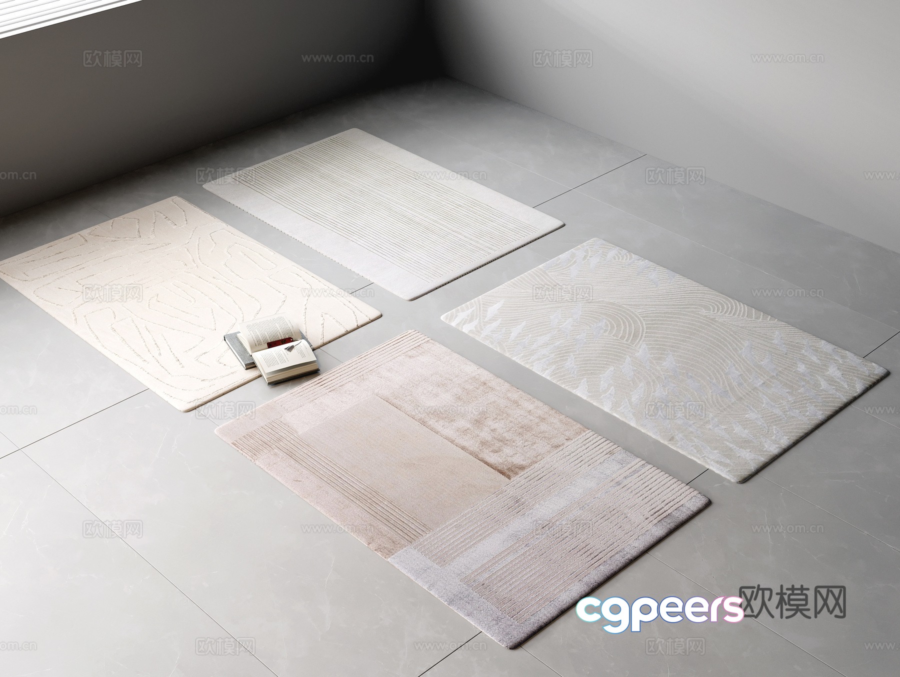 Modern carpet fabric carpet square carpet 3d model Modern carpet fabric carpet square carpet 3d model