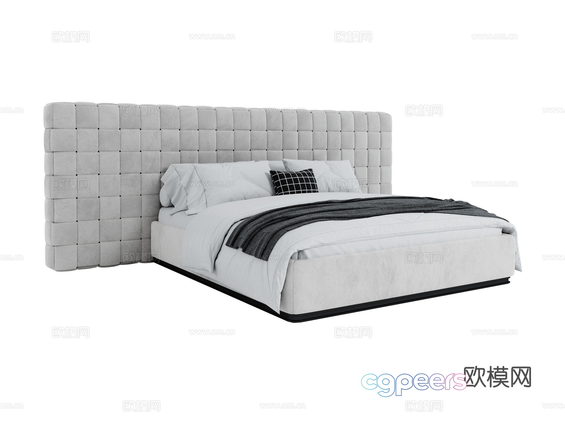 visionnaire double bed 3d model visionnaire double bed 3d model