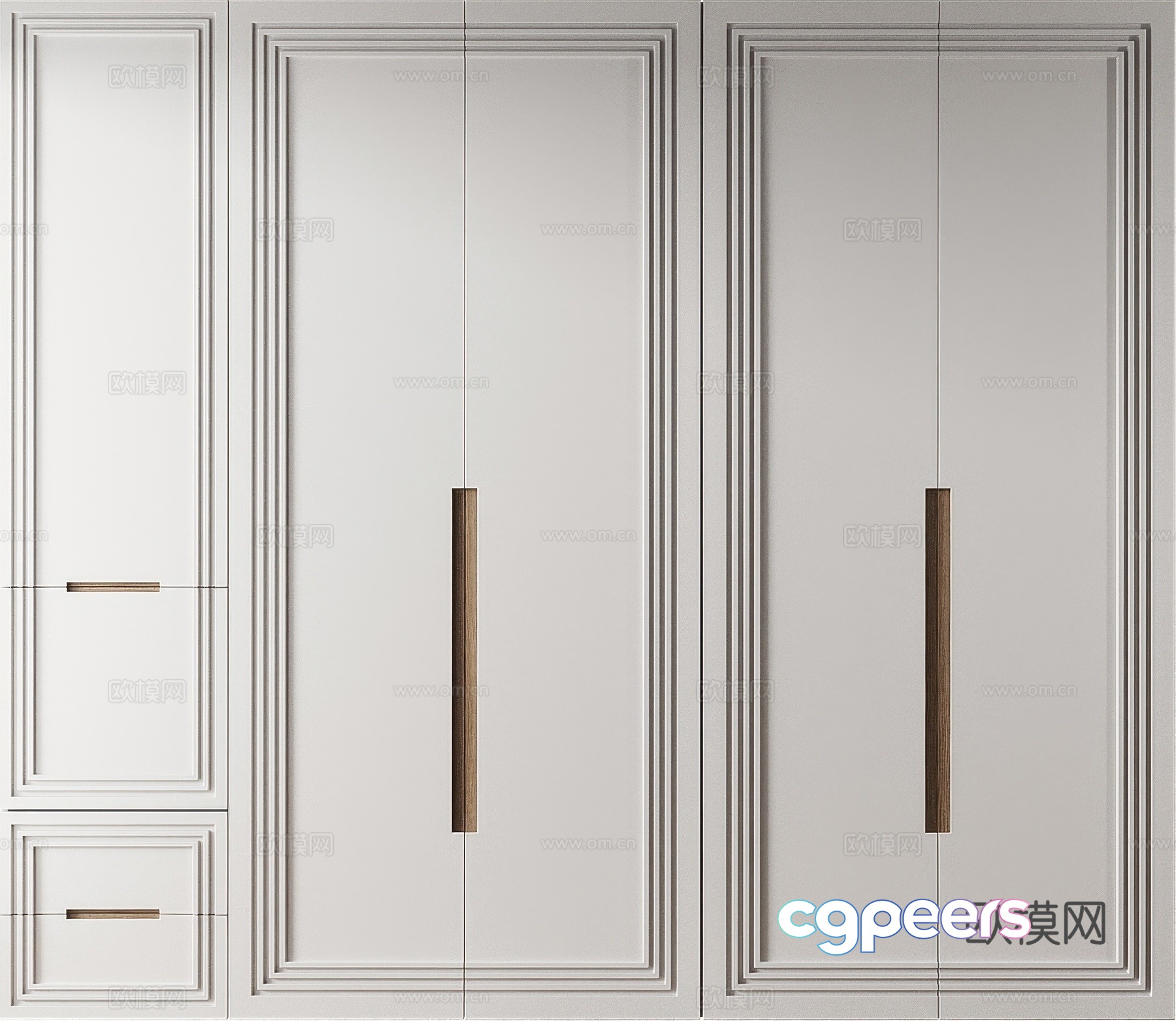 Modern wardrobe 3d model Modern wardrobe 3d model