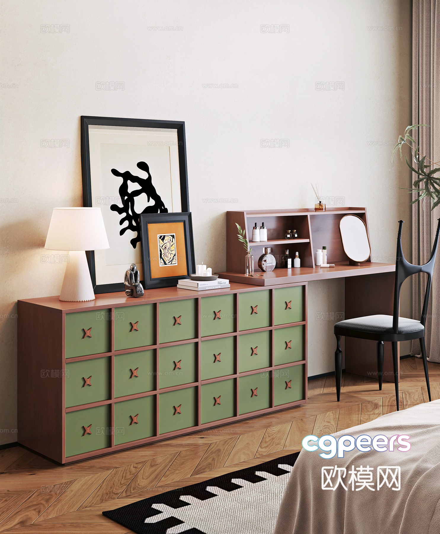 Medieval style dressing table 3d model Medieval style dressing table 3d model