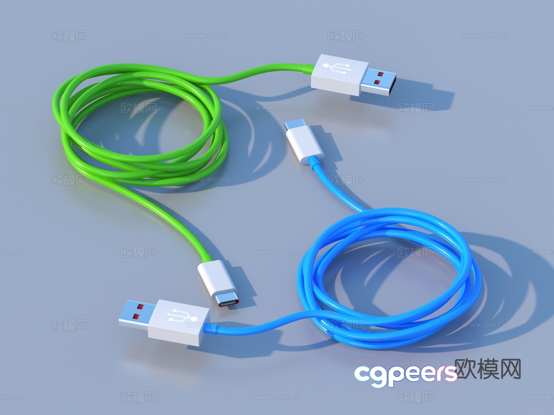 Charging cable data cable connecting cable 3d model Charging cable data cable connecting cable 3d model