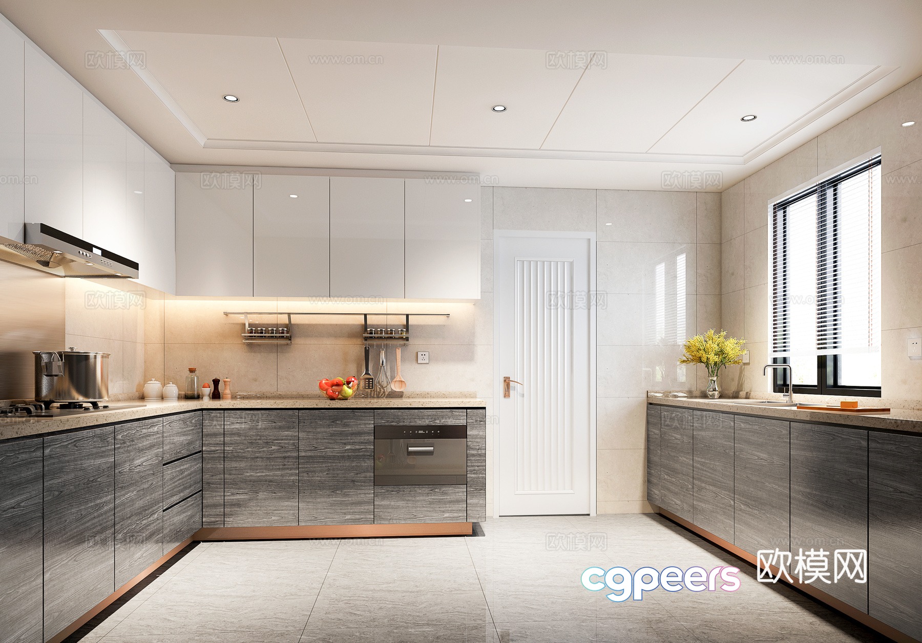 Modern kitchen 3d model Modern kitchen 3d model