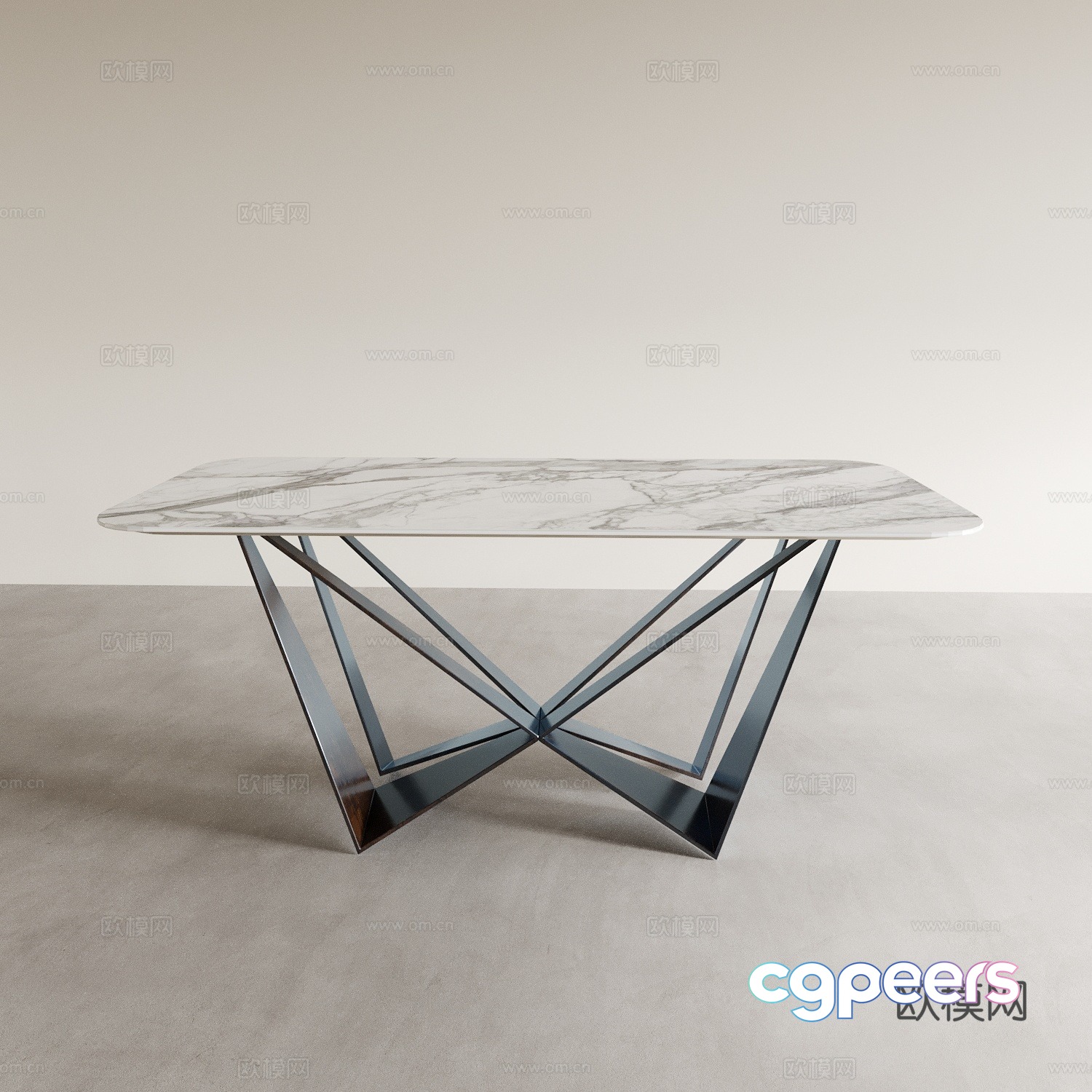 Modern dining table tea table desk long table square table 3d model Modern dining table tea table desk long table square table 3d model