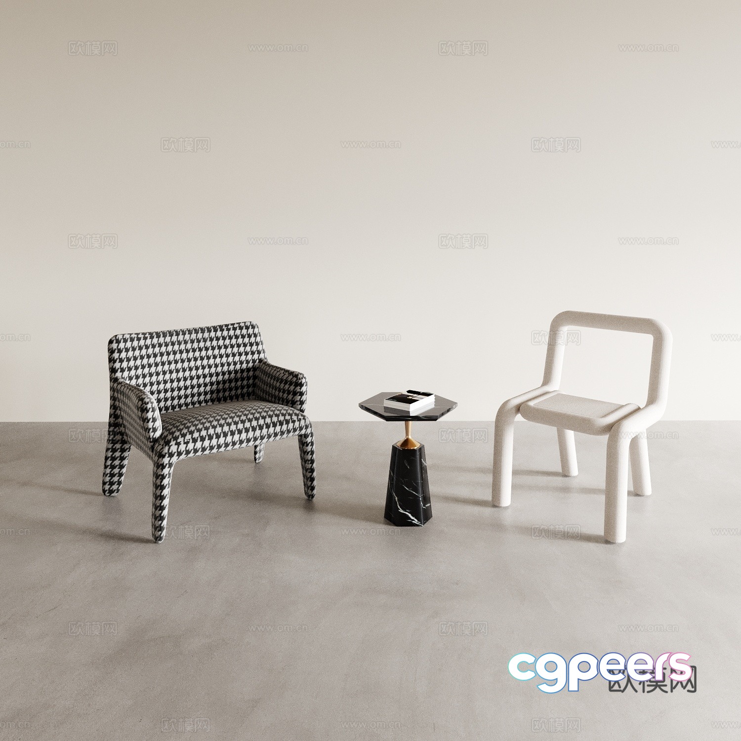 Modern chair corner table leisure chair 3d model Modern chair corner table leisure chair 3d model
