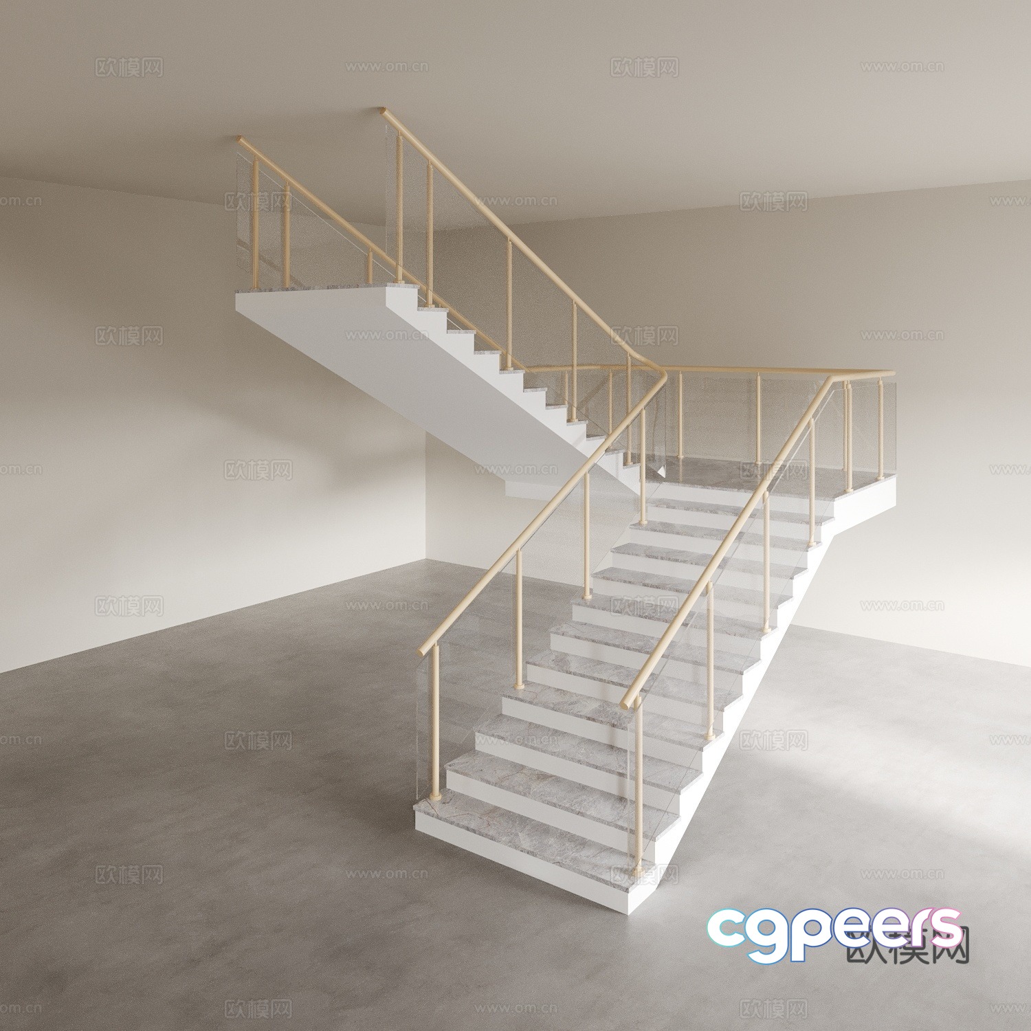 stairs steps railing 3d model stairs steps railing 3d model