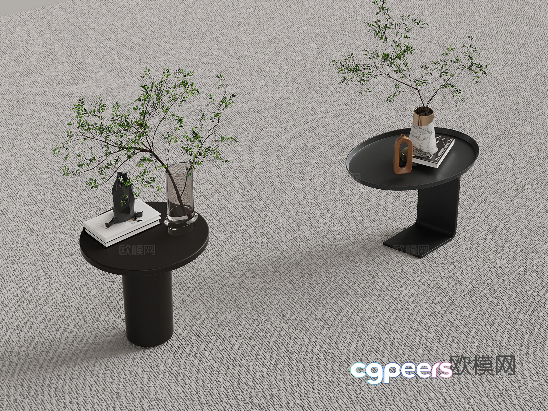 Modern corner table side table 3d model Modern corner table side table 3d model
