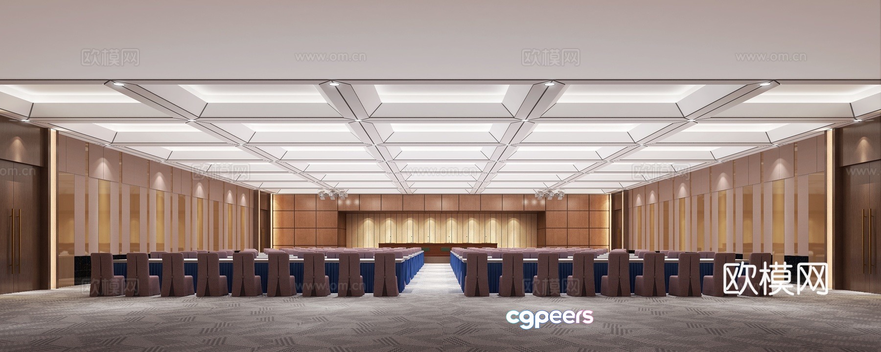 Modern bank hall 3d model Modern bank hall 3d model