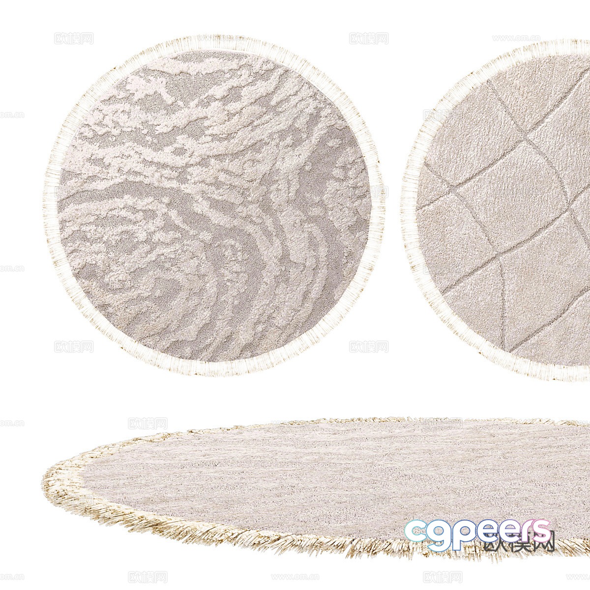 Round carpet 3d model Round carpet 3d model