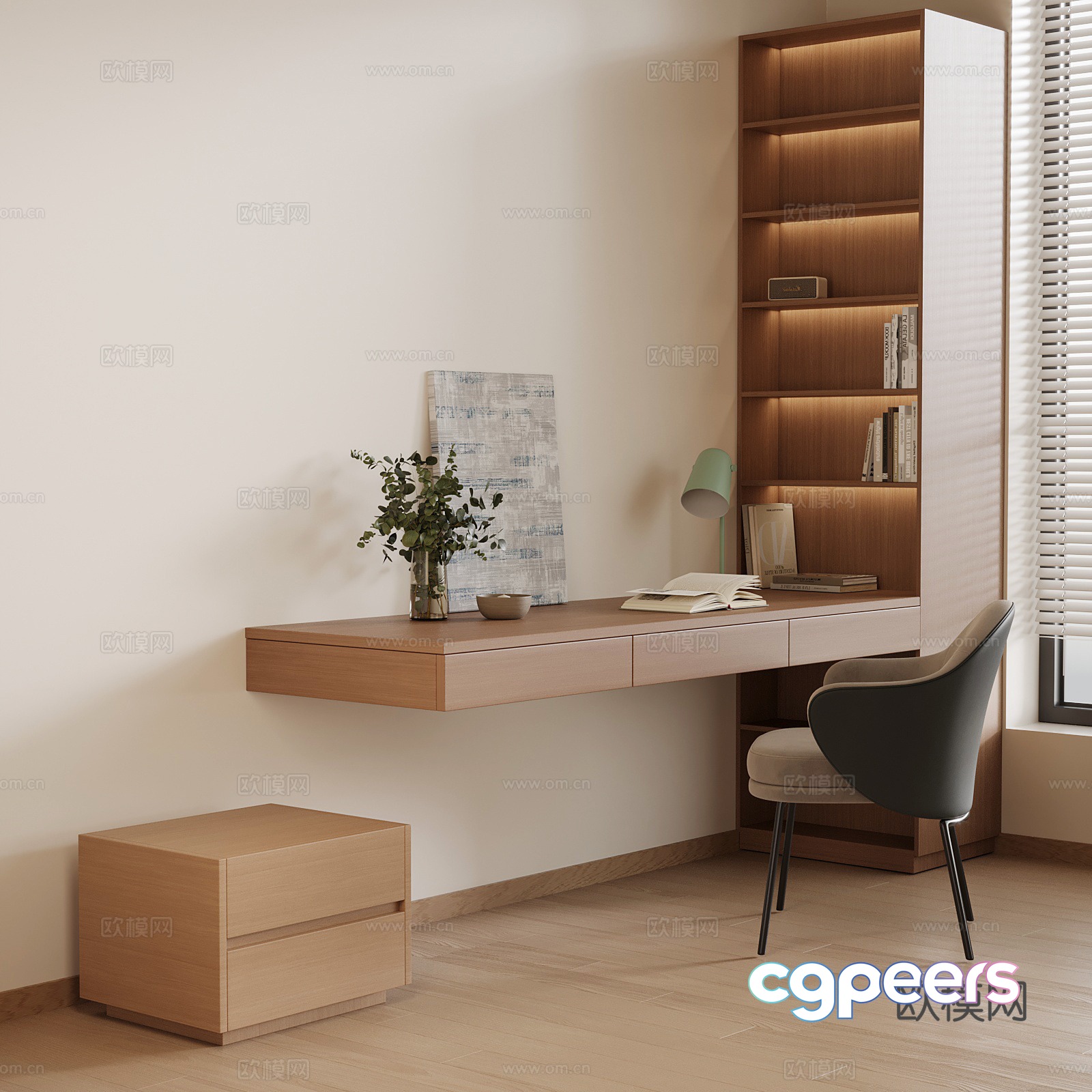 Medieval style suspended desk and chair 3d model Medieval style suspended desk and chair 3d model