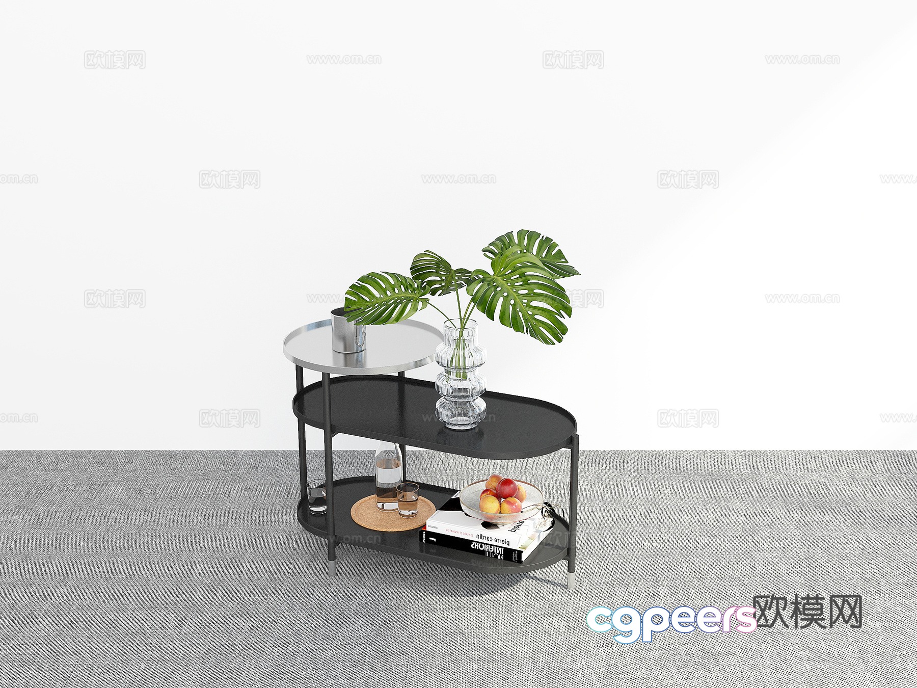 Modern corner table side table 3d model Modern corner table side table 3d model