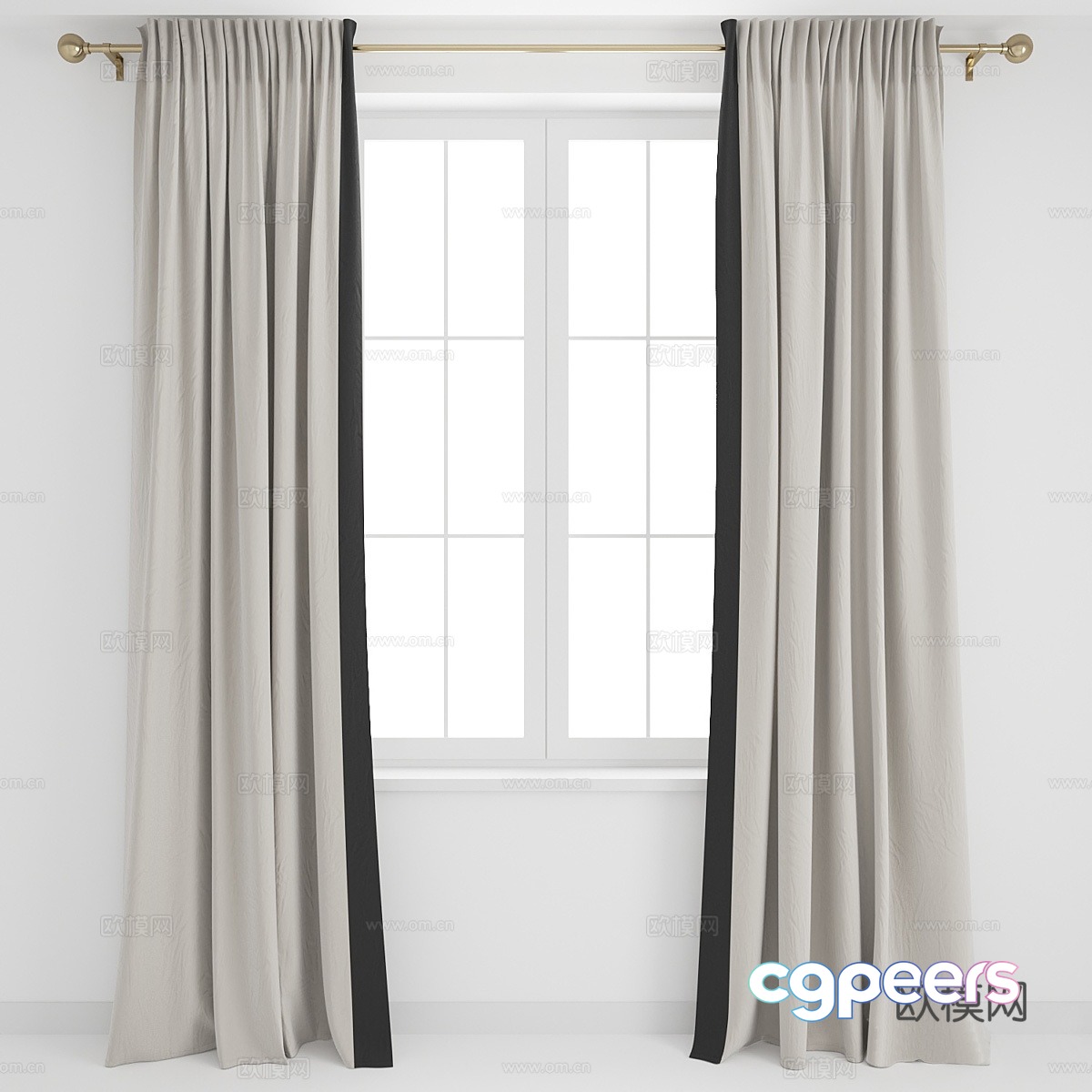 Curtains Window Screen 3d model Curtains Window Screen 3d model
