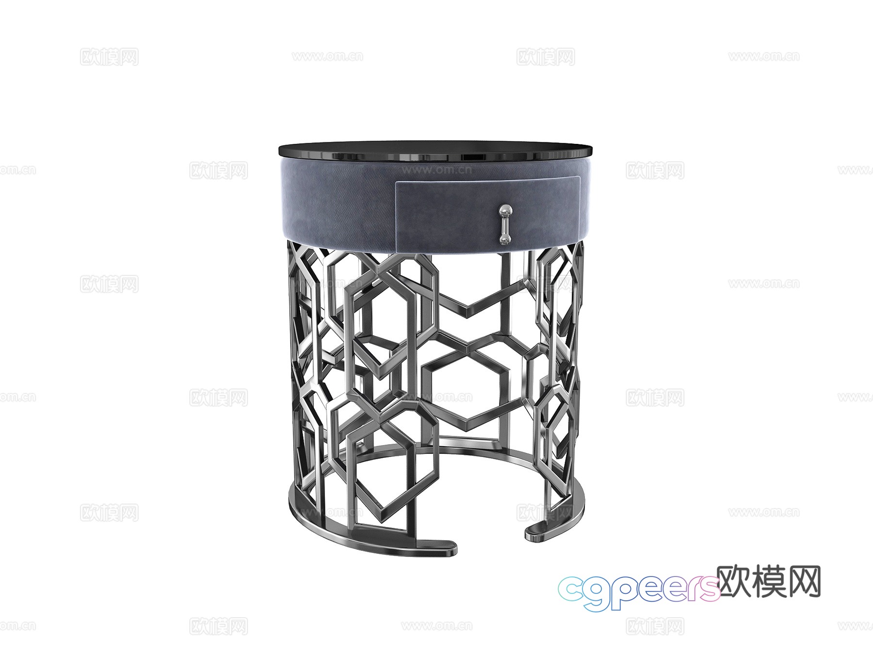 Round table and side table 3D model Round table and side table 3D model