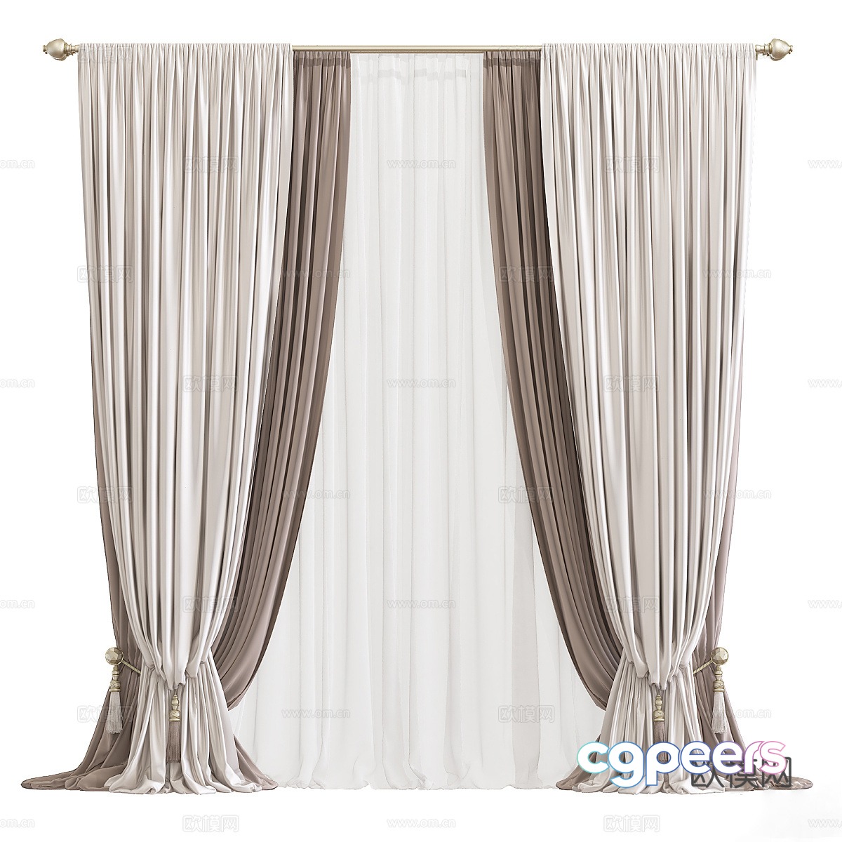 Curtains Window Screen 3d model Curtains Window Screen 3d model