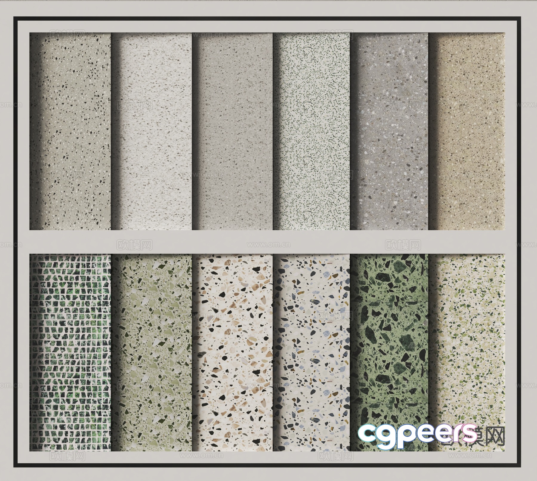 Modern stone terrazzo 3d model Modern stone terrazzo 3d model