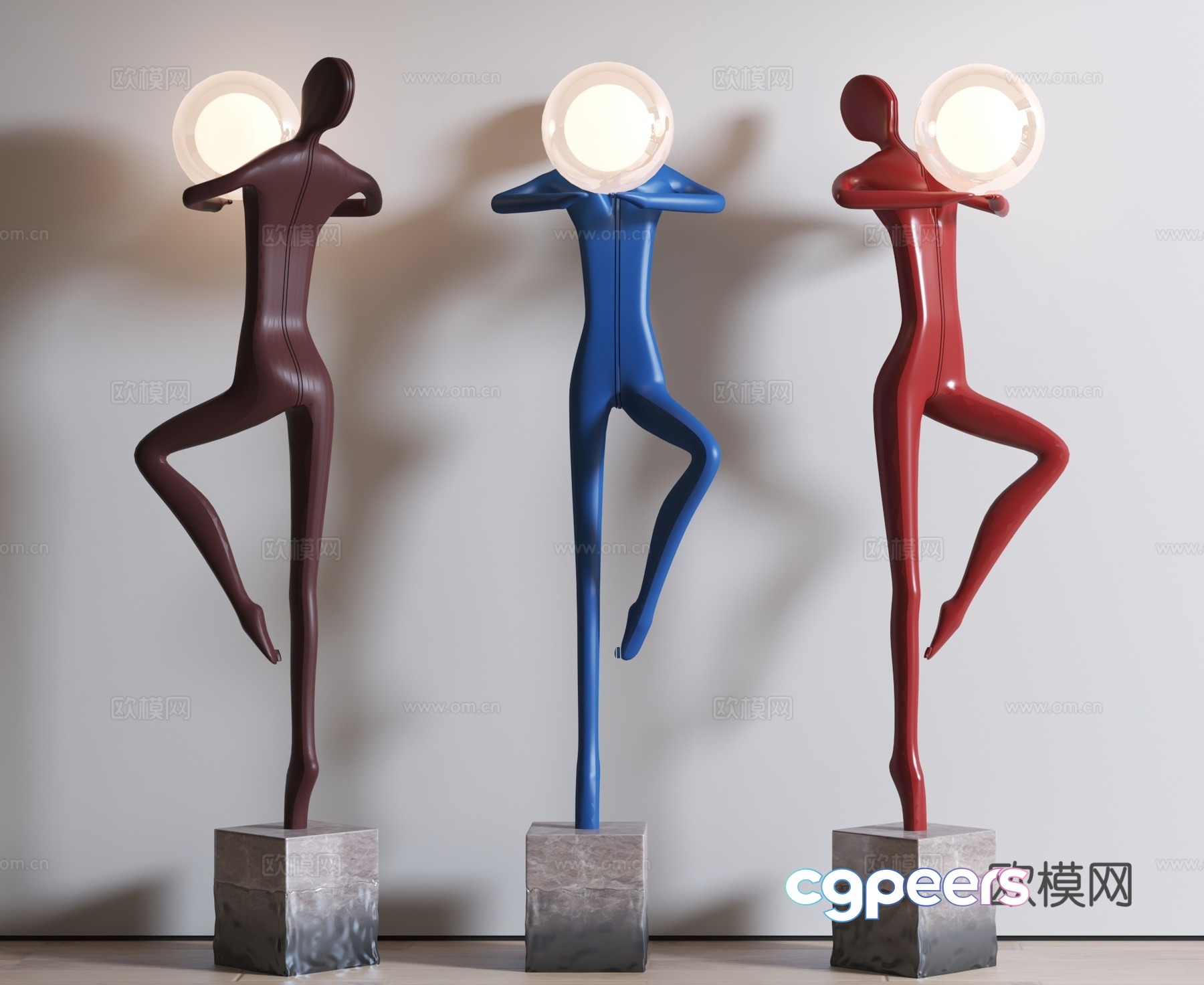 Modern indoor sculpture lamp figure floor lamp 3d model Modern indoor sculpture lamp figure floor lamp 3d model