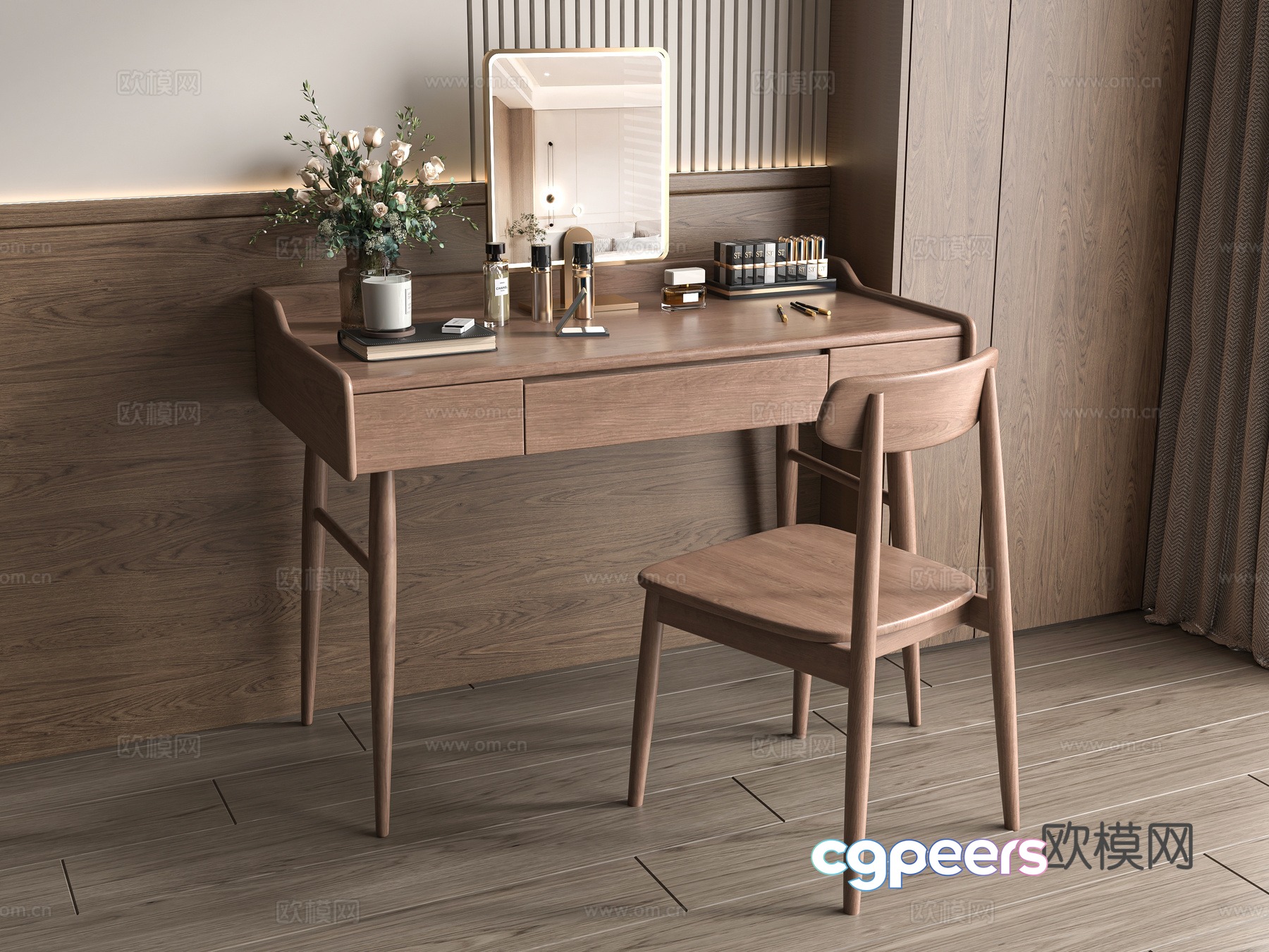 Medieval style dressing table 3d model Medieval style dressing table 3d model