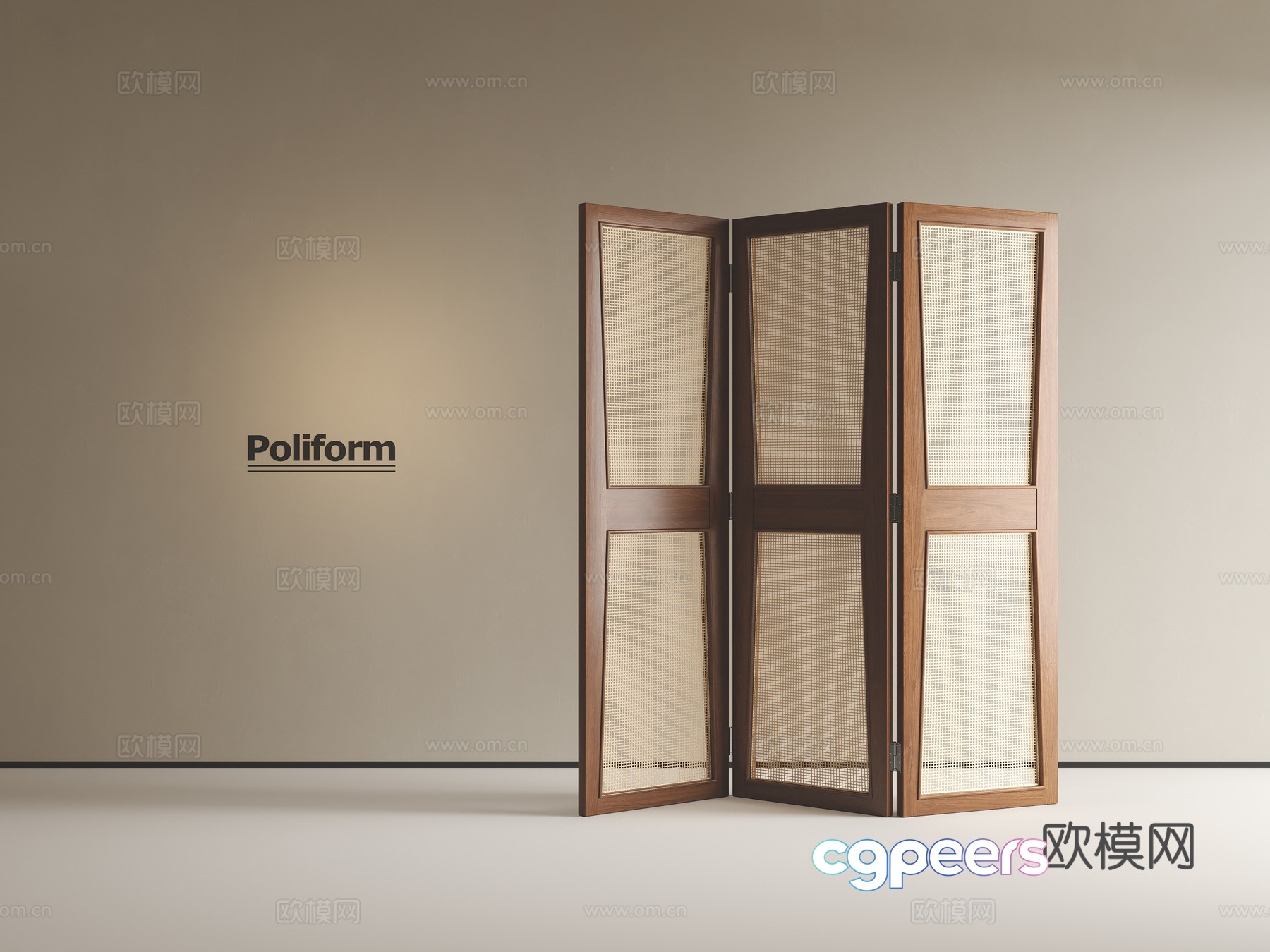 Medieval style screen 3d model Medieval style screen 3d model