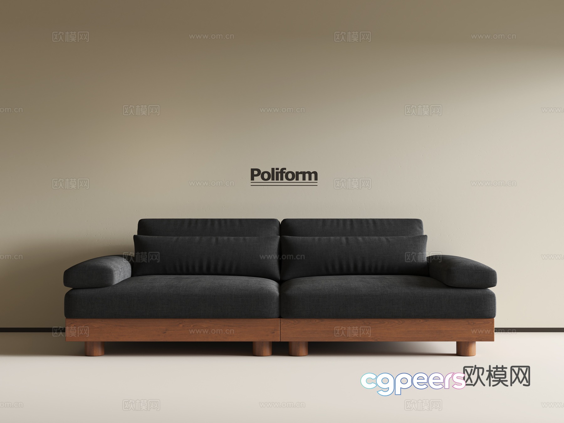 Medieval style double sofa 3d model Medieval style double sofa 3d model
