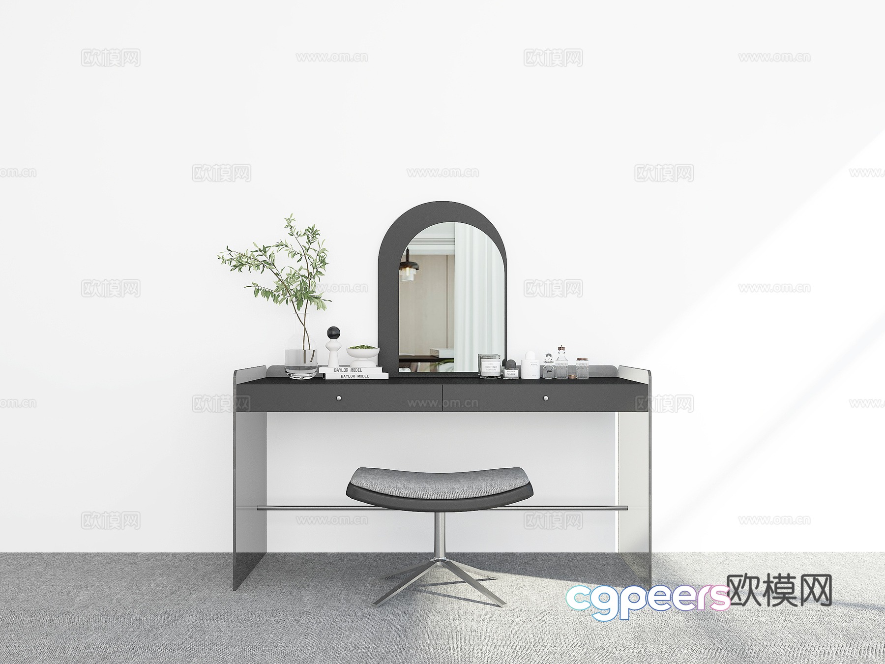 Modern dressing table 3d model Modern dressing table 3d model