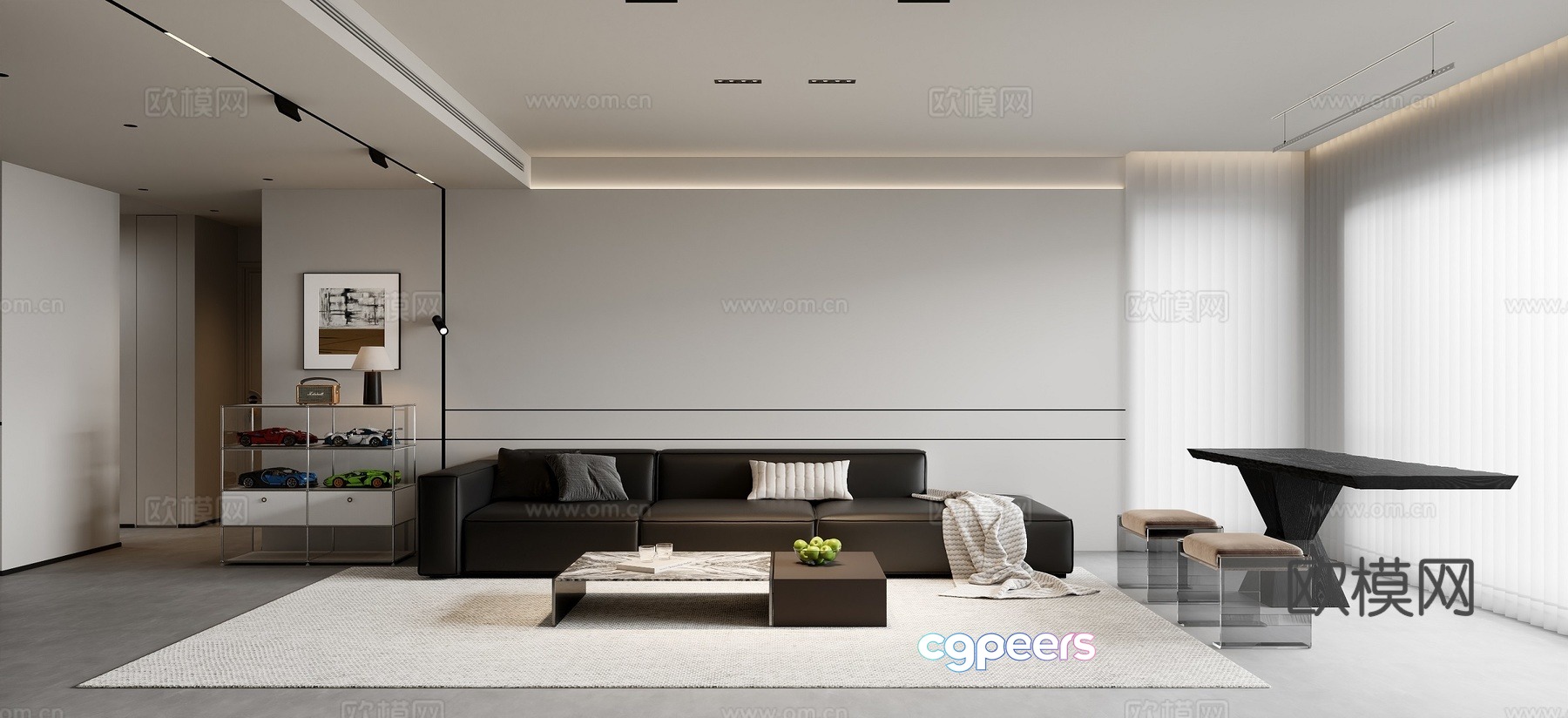 Modern living room 3d model Modern living room 3d model