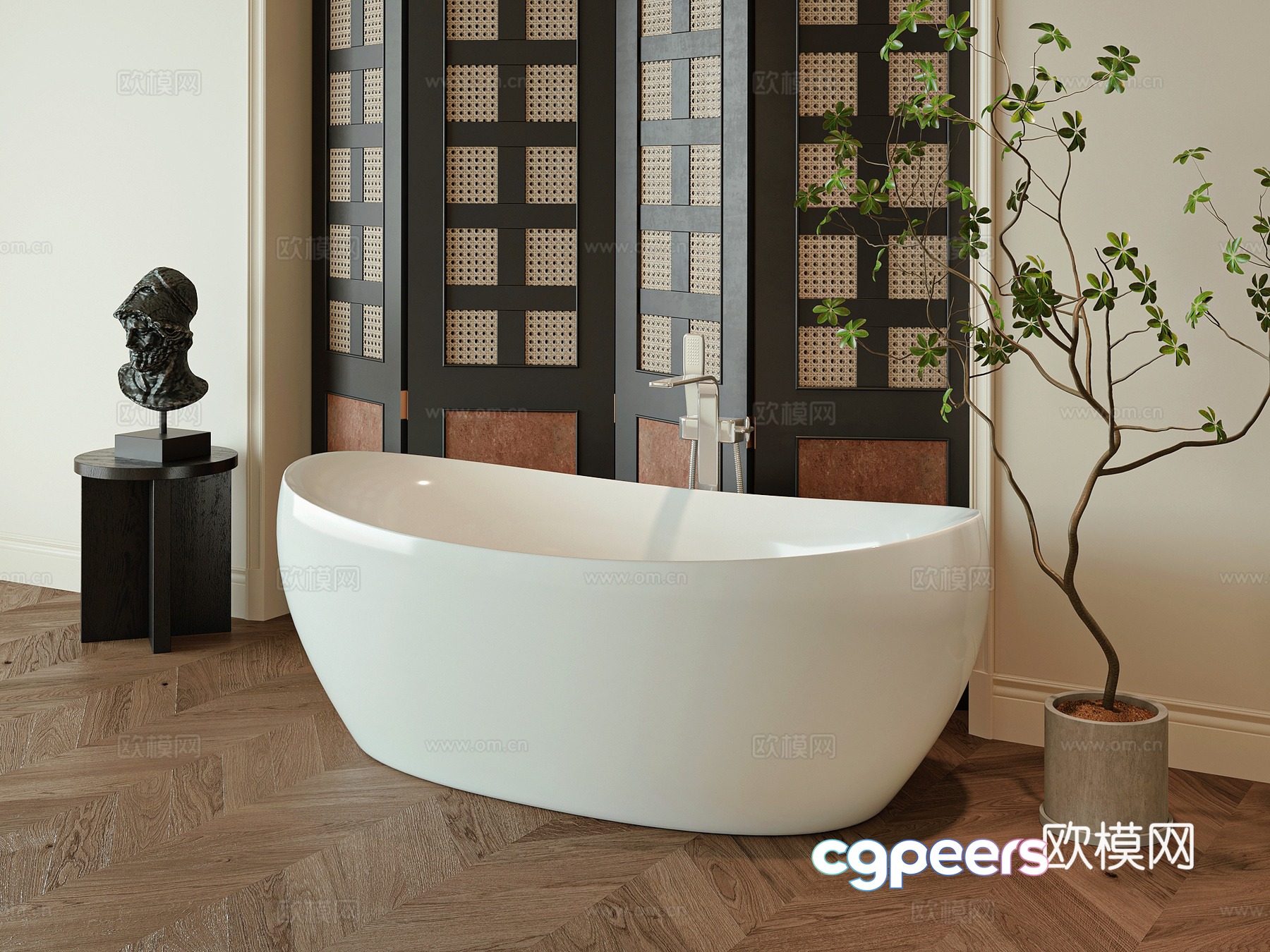 Modern bathtub 3d model Modern bathtub 3d model