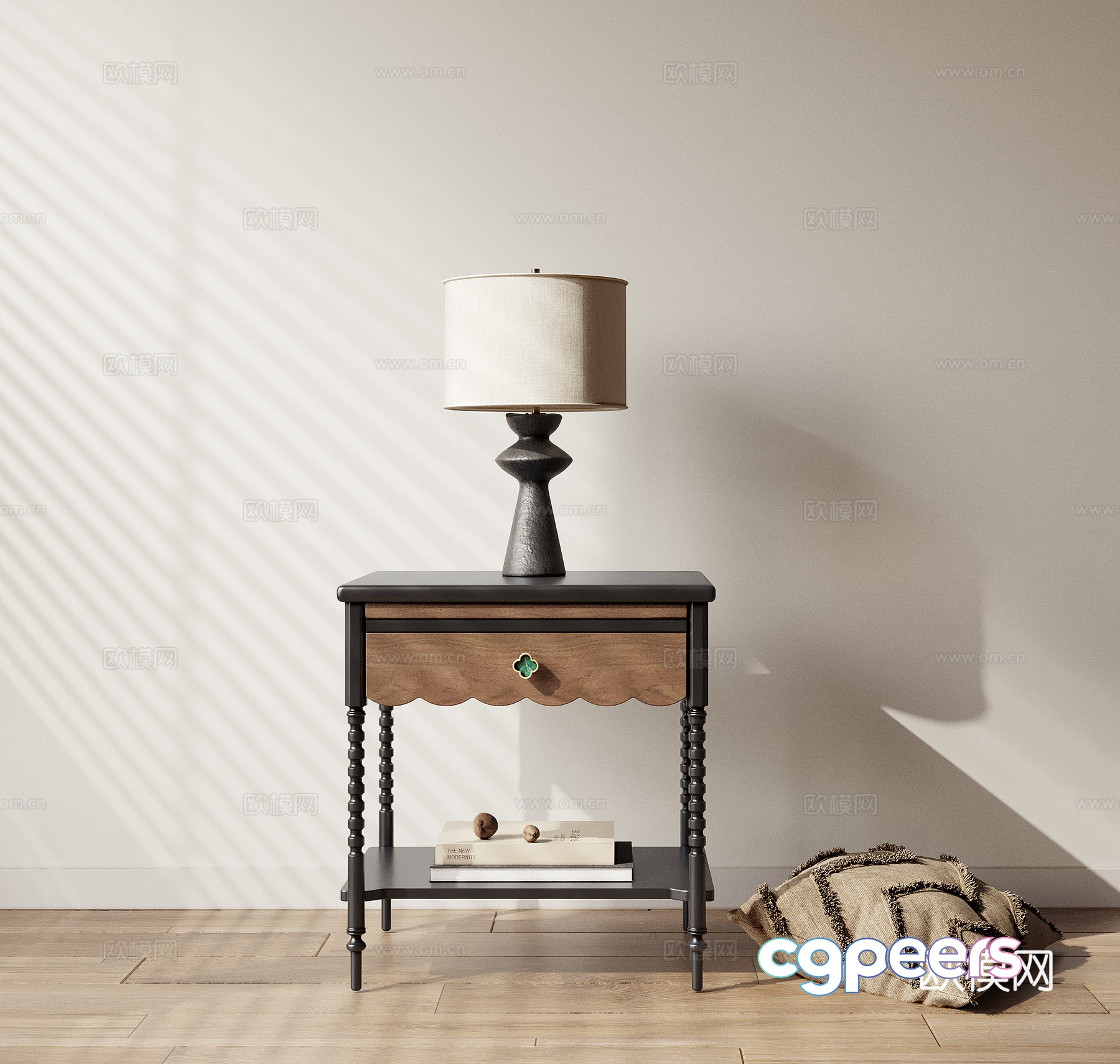 Medieval style bedside table 3d model Medieval style bedside table 3d model