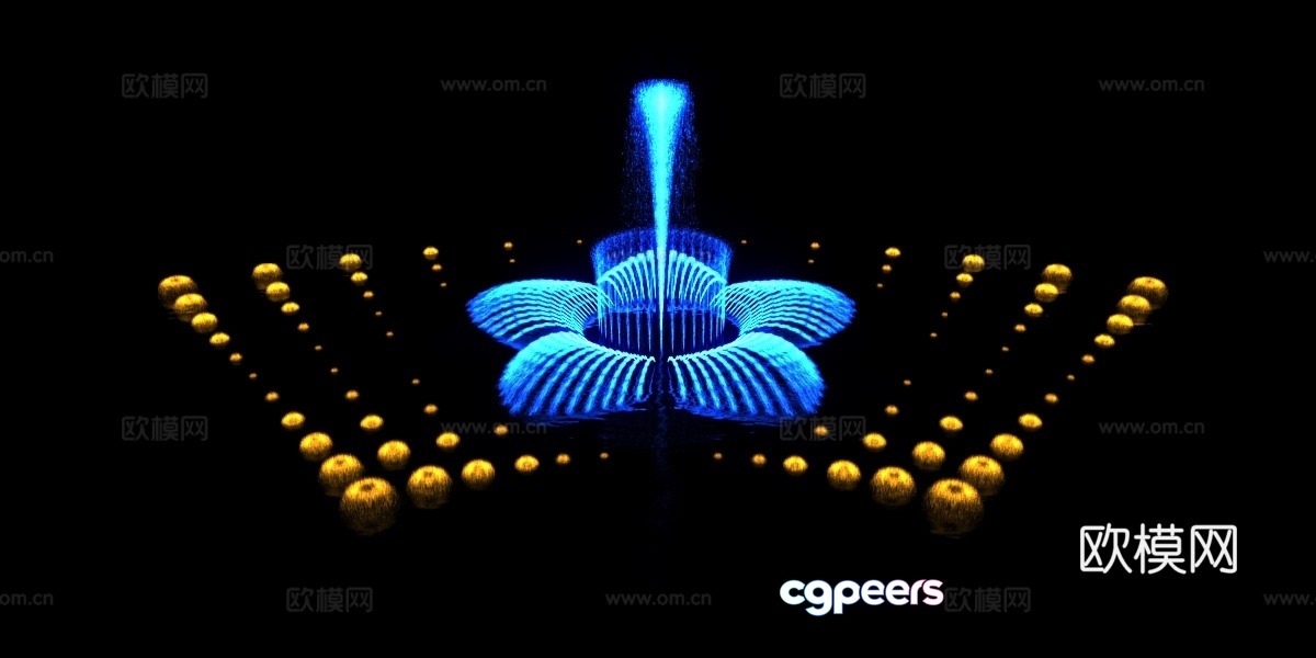 Music fountain 3d model Music fountain 3d model