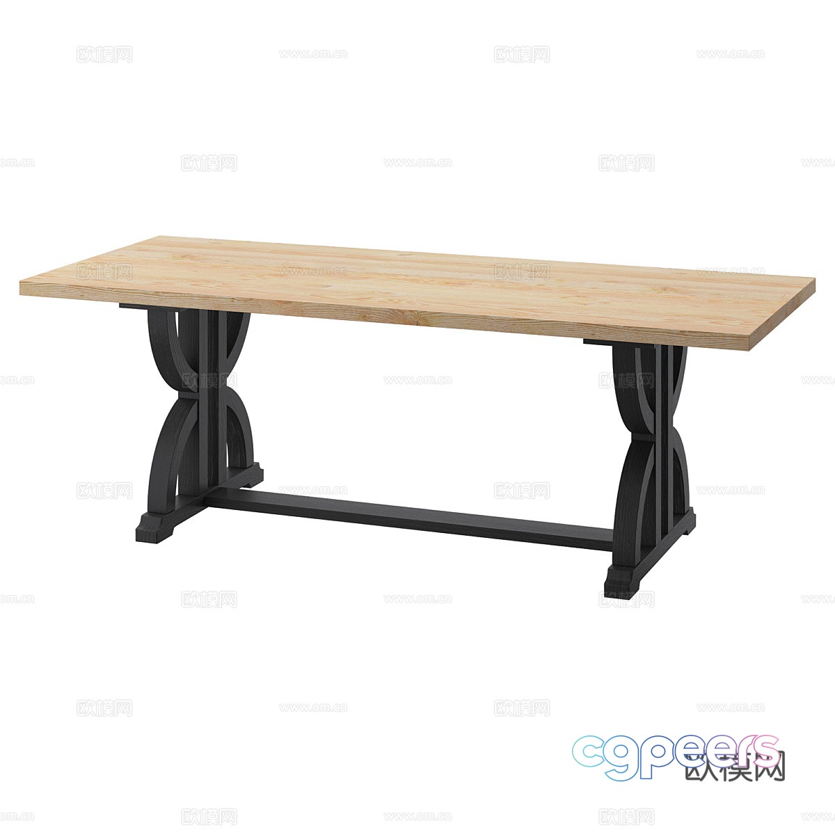 Nordic simple dining table table 3d model Nordic simple dining table table 3d model