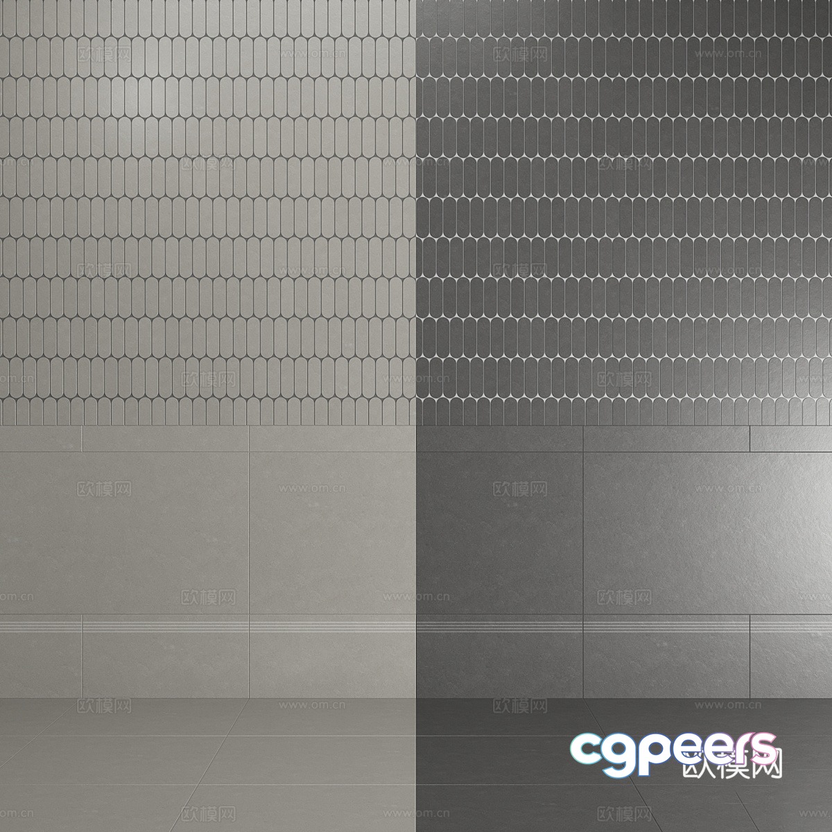 New Chinese style wall and floor tiles 3d model New Chinese style wall and floor tiles 3d model