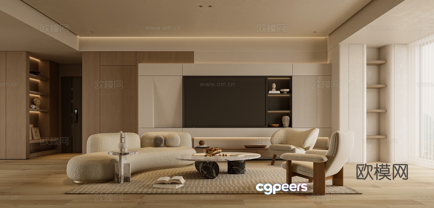 Wabi-sabi living room 3d model Wabi-sabi living room 3d model