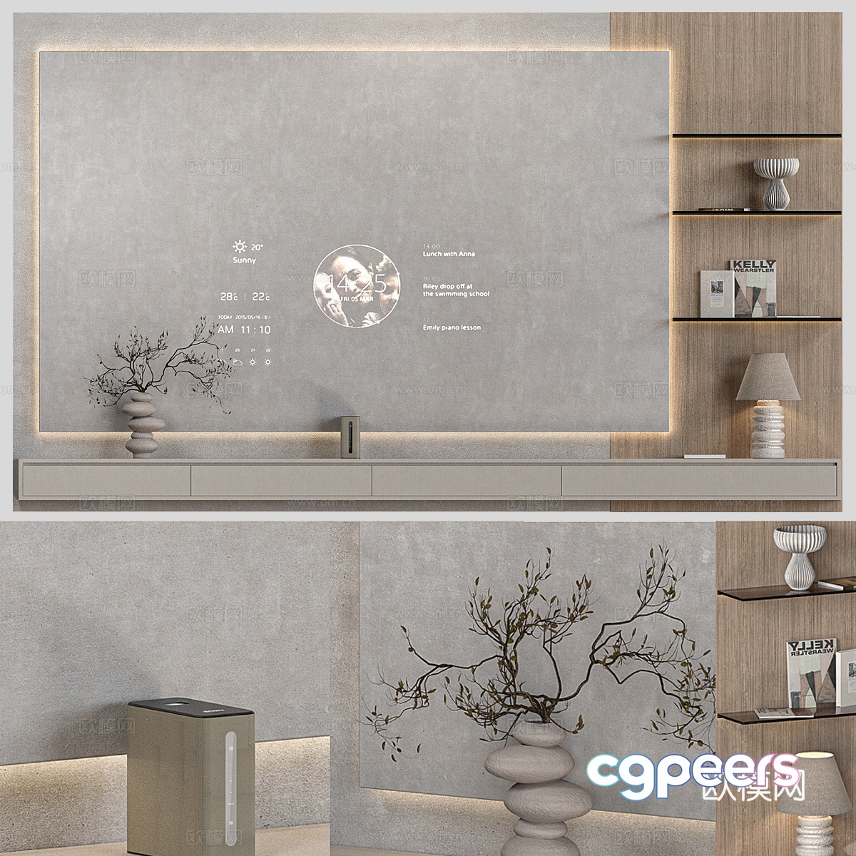 TV background wall 3d model TV background wall 3d model
