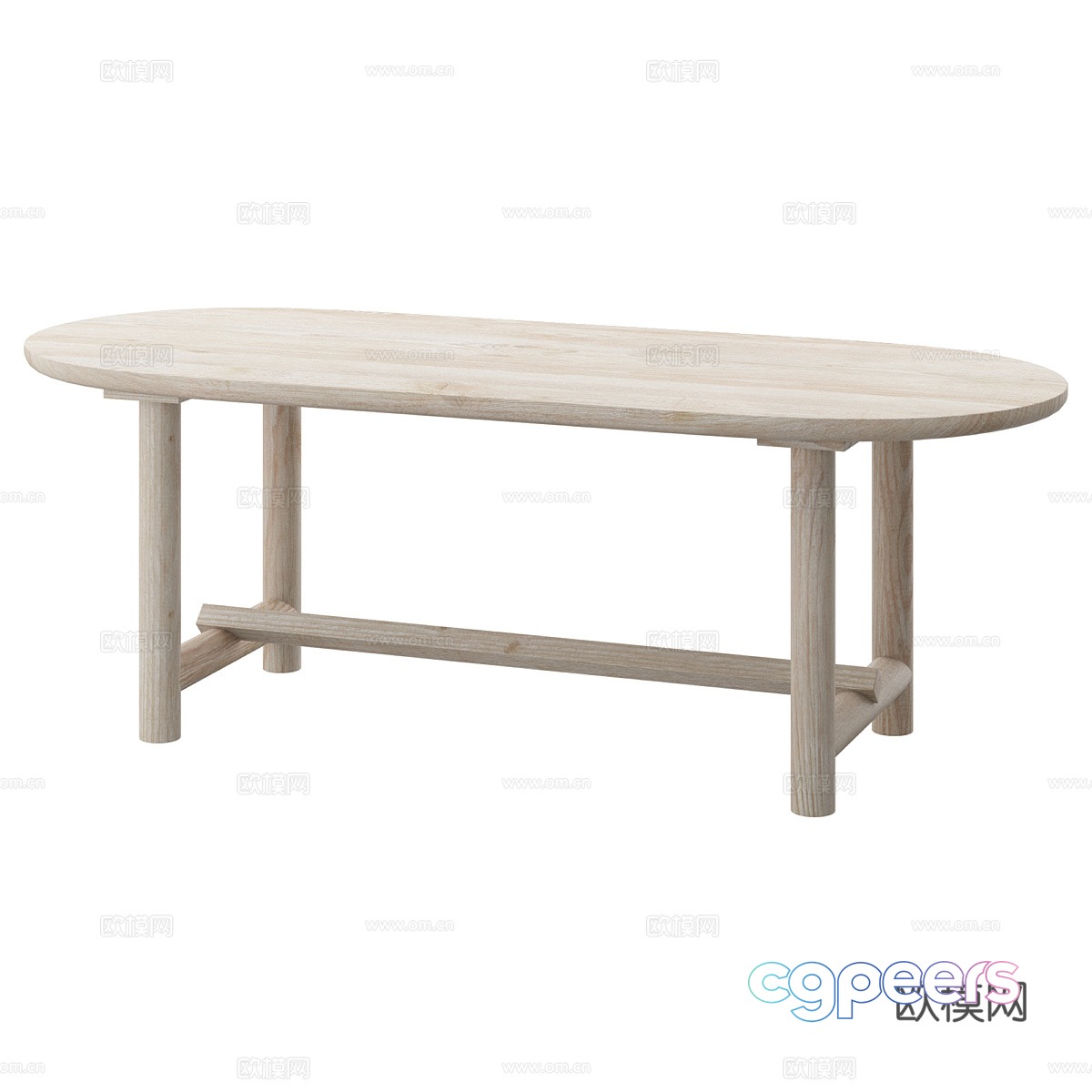 Nordic simple dining table 3D model Nordic simple dining table 3D model