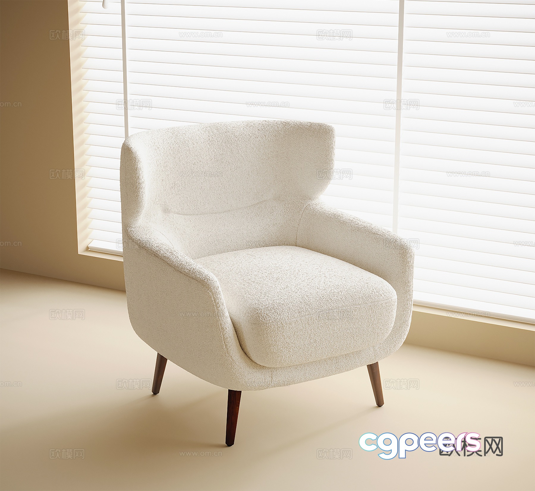 French single sofa 3d model French single sofa 3d model