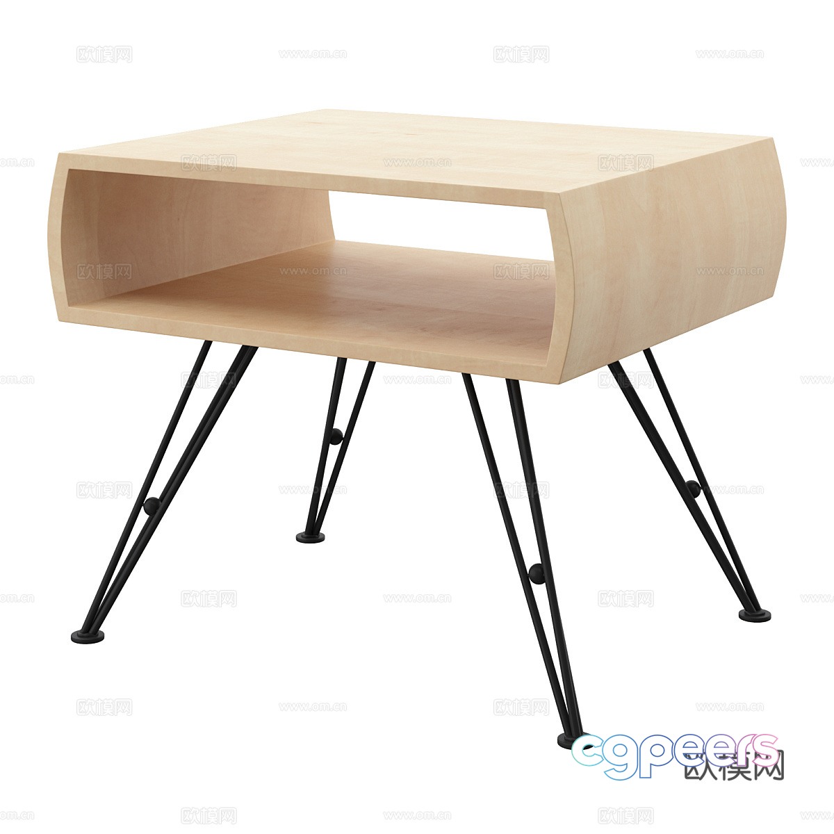 Nordic simple bedside table 3d model Nordic simple bedside table 3d model