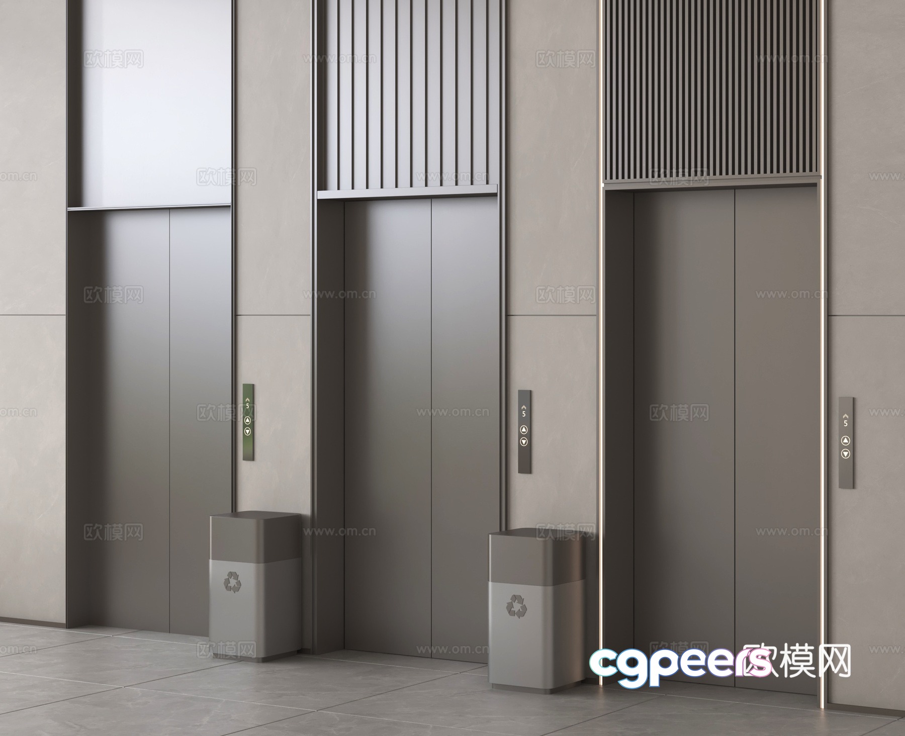 Elevator Lift Trash Can 3d model Elevator Lift Trash Can 3d model