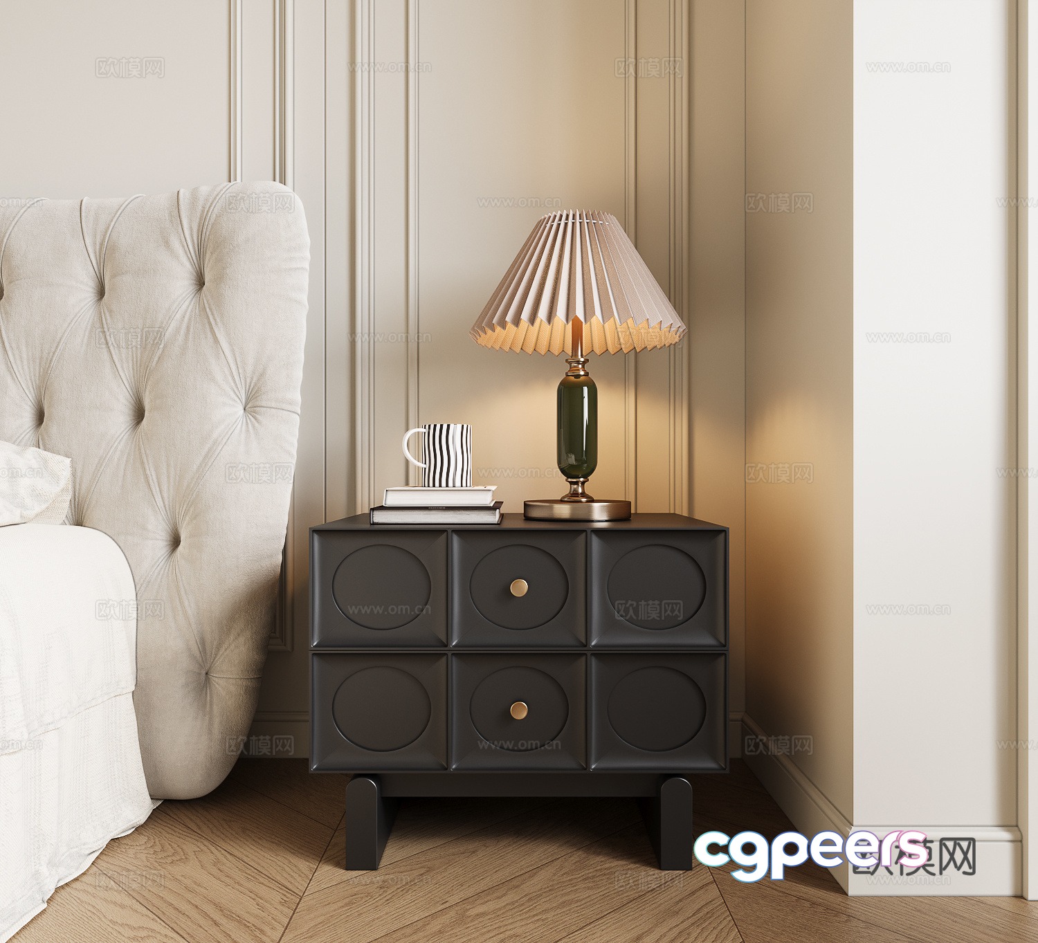 Medieval style bedside table 3d model Medieval style bedside table 3d model