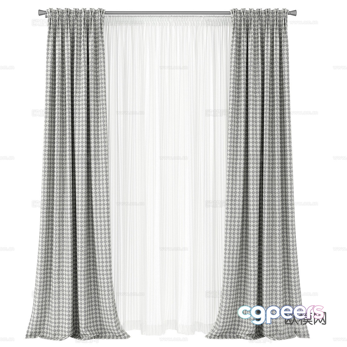 Curtains Window Screen 3d model Curtains Window Screen 3d model