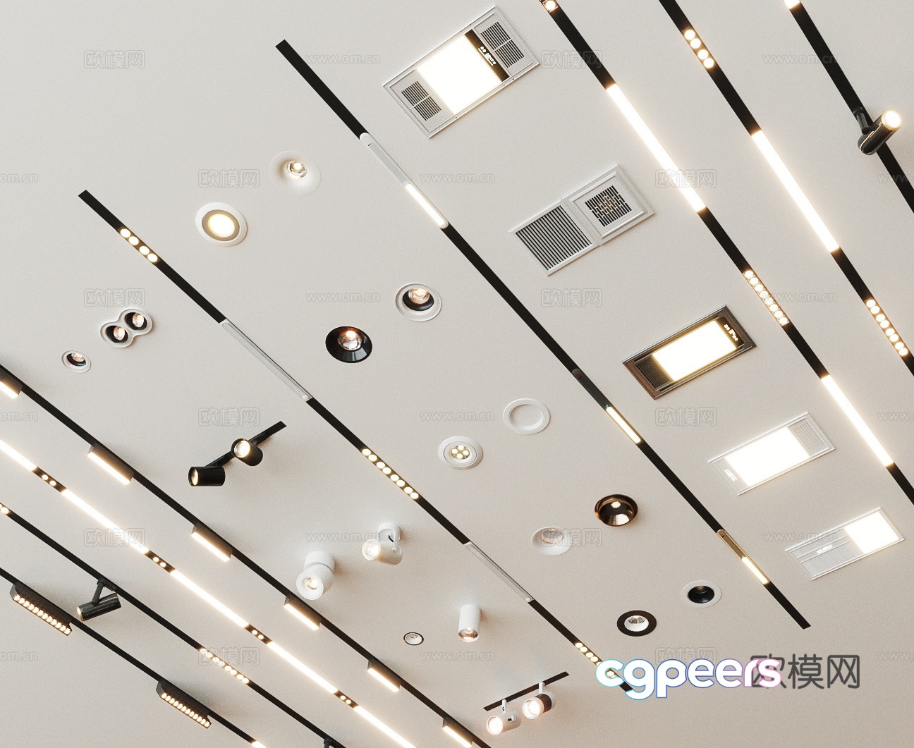 Modern downlight spotlight magnetic light 3d model Modern downlight spotlight magnetic light 3d model
