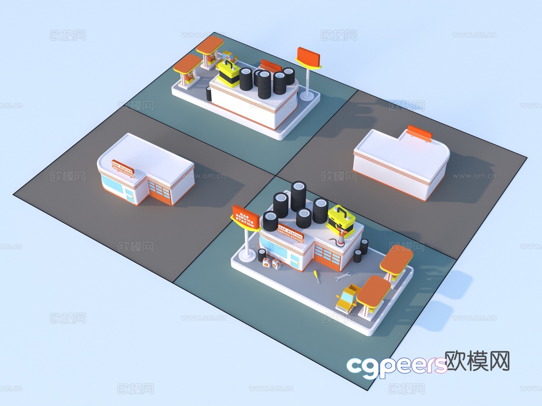 Cartoon toys architectural sketch 3d model Cartoon toys architectural sketch 3d model