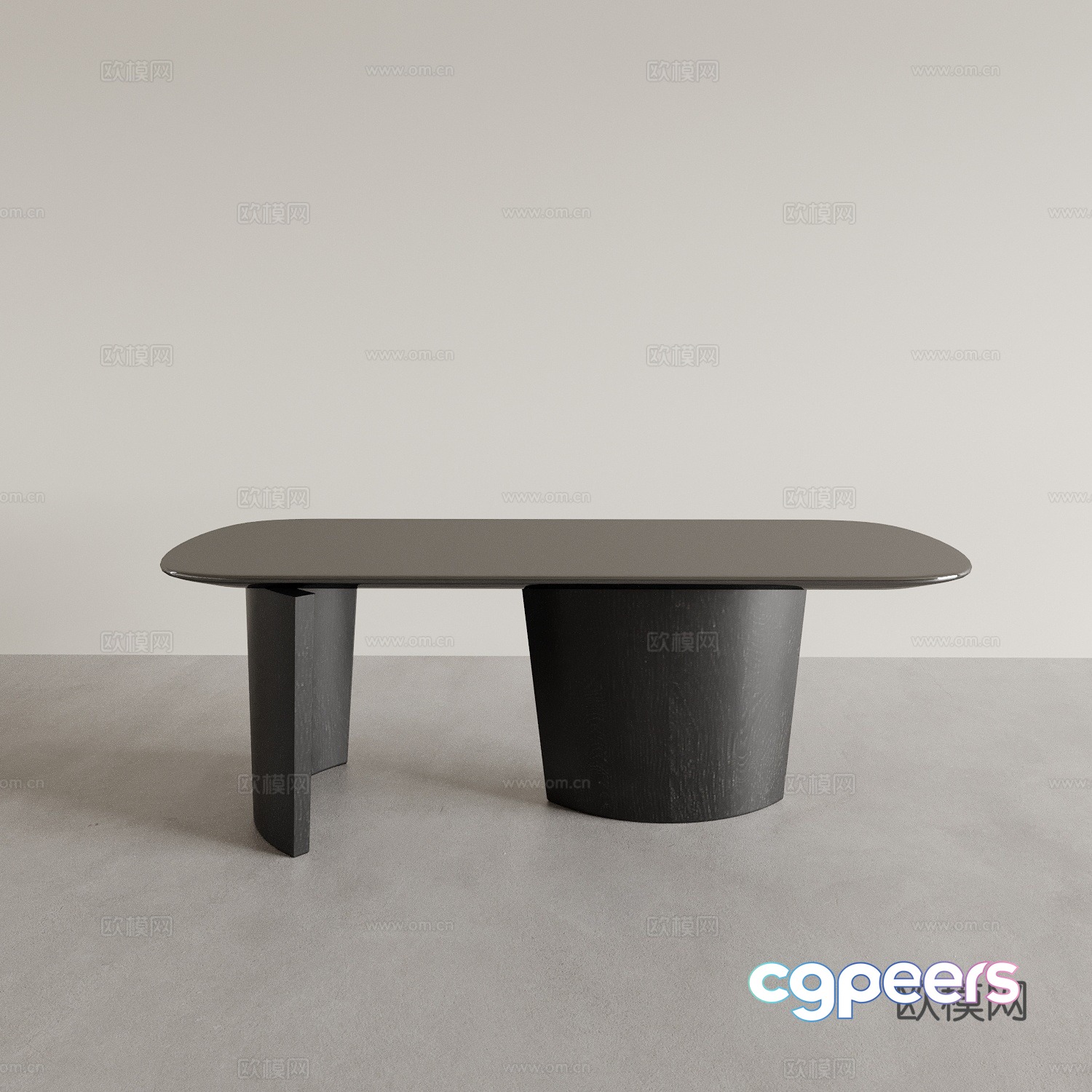 Modern dining table 3d model Modern dining table 3d model
