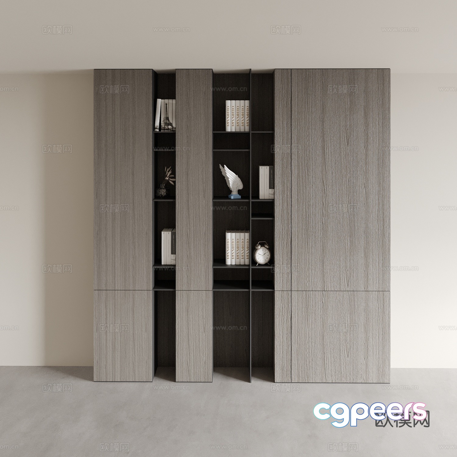 Modern bookcase display cabinet 3d model Modern bookcase display cabinet 3d model