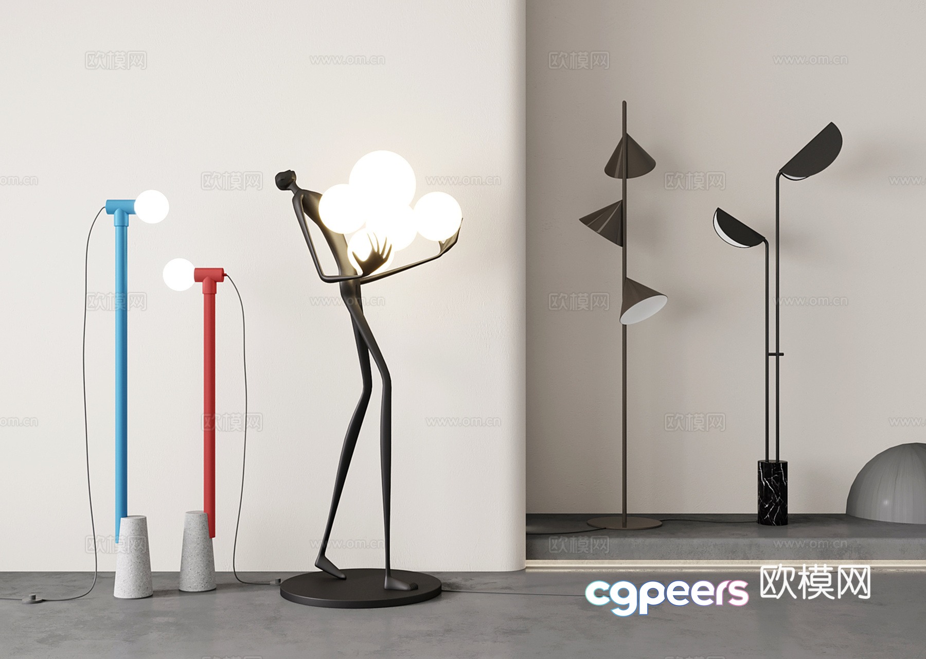 Modern floor lamp artistic lamp 3d model Modern floor lamp artistic lamp 3d model