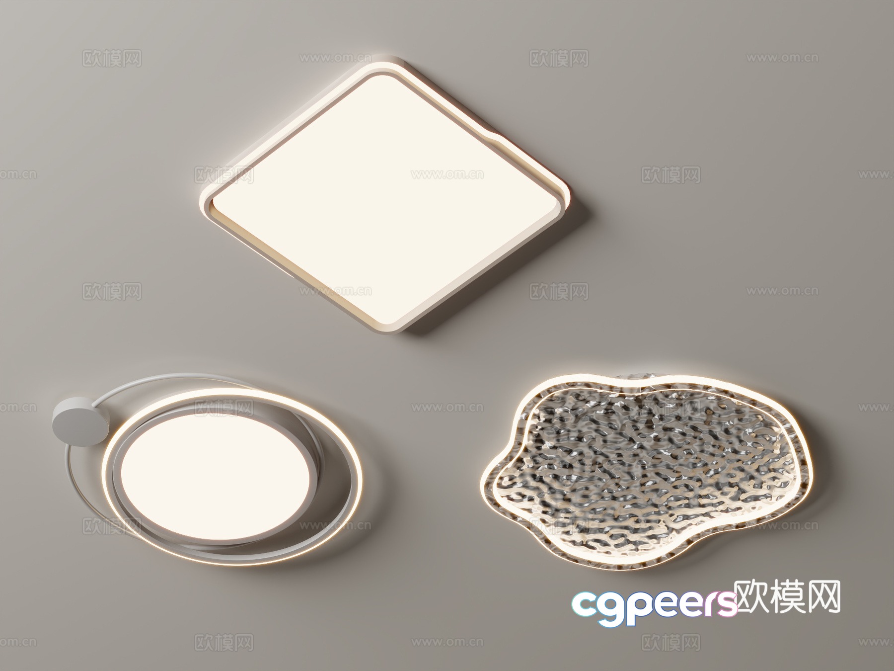 Modern ceiling light 3d model Modern ceiling light 3d model