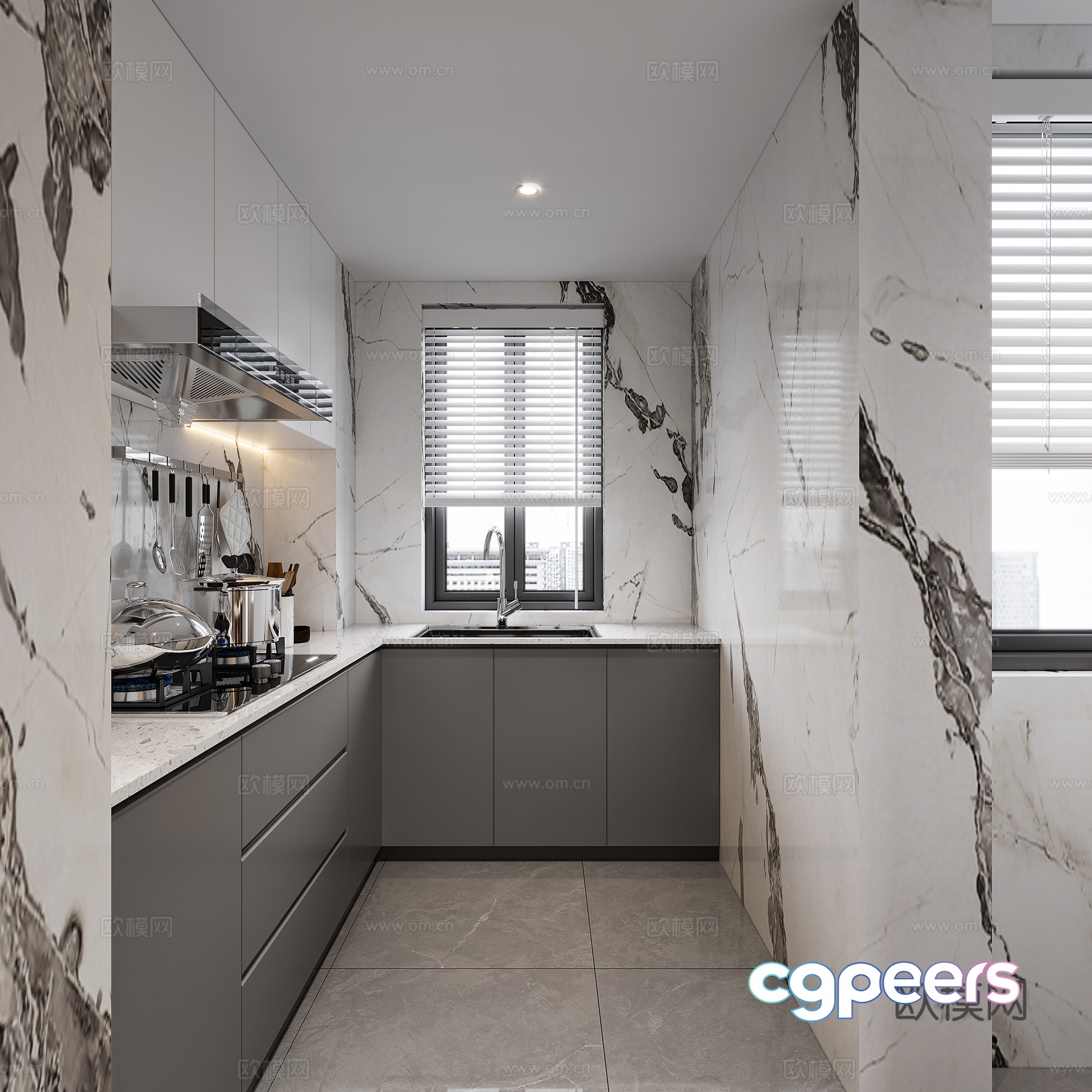 Modern kitchen 3d model Modern kitchen 3d model